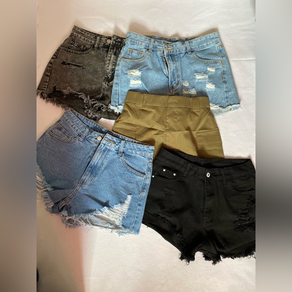 Pants - Stylish Distressed Denim/Jean and Cotton Shorts (Bundle of 5) Size Small